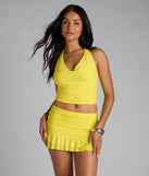 Sunny Oasis Ruffle Mini Skirt