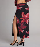 Soft Serve Floral High Slit Maxi Skirt