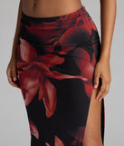 Soft Serve Floral High Slit Maxi Skirt