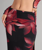 Soft Serve Floral High Slit Maxi Skirt