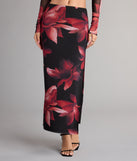 Soft Serve Floral High Slit Maxi Skirt