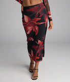 Soft Serve Floral High Slit Maxi Skirt