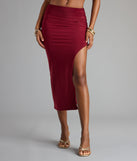 Go With The Vibe Slit Midi Skirt