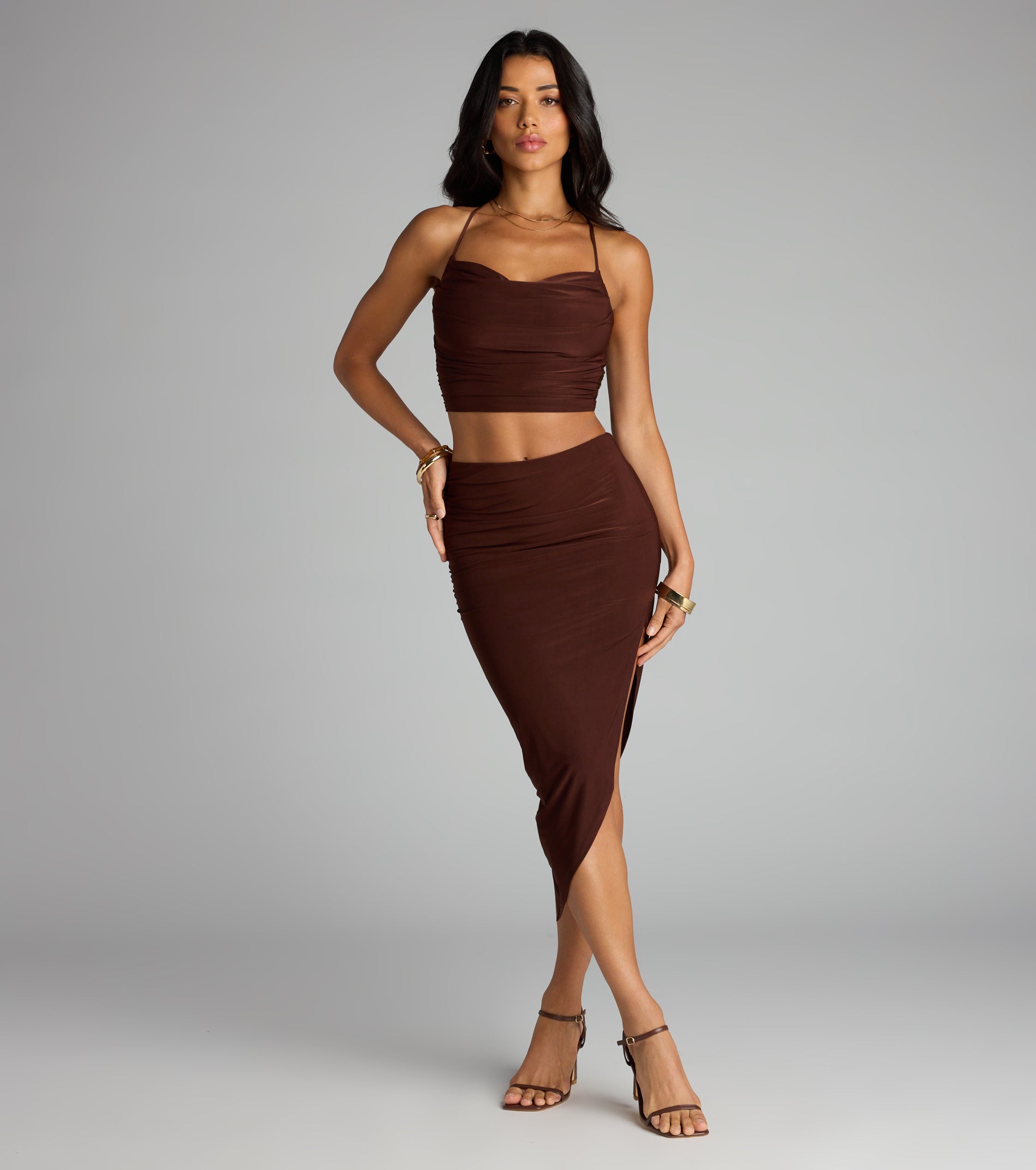Catch The Curve High Slit Midi Skirt | Windsor