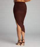 Catch The Curve High Slit Midi Skirt