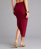 Chic Allure High-Slit Midi Skirt