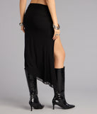 Chic Confidence High Slit Mesh Midi Skirt