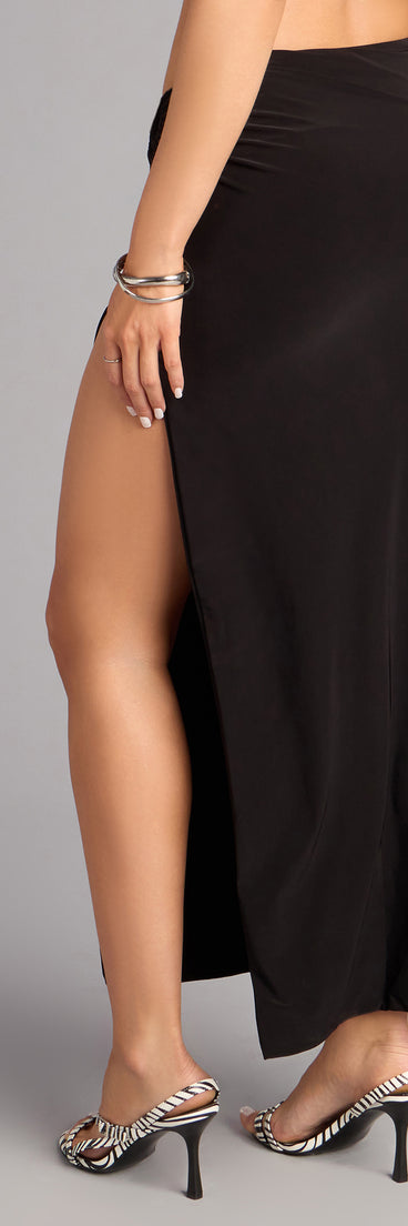 Cool Girl O-Ring High-Rise Maxi Skirt