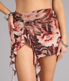 Wild Flirt Floral Ruffle Mini Skirt