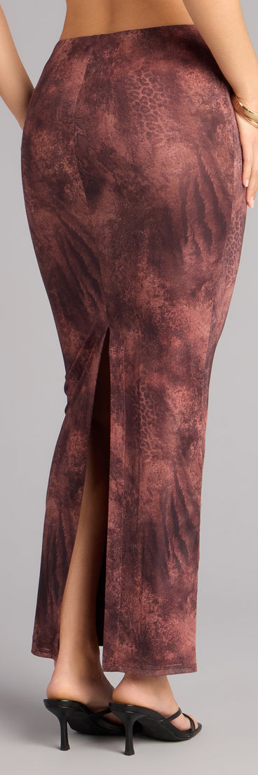 Cool Confidence Animal Print Mesh Maxi Skirt