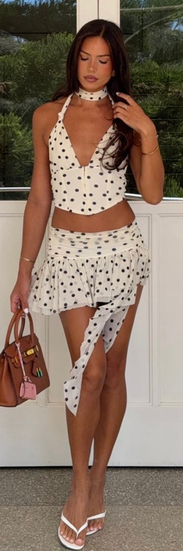 Check In Chic Polka Dot Mini Skirt