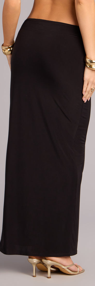 Going Somewhere Wrap Slit Maxi Skirt