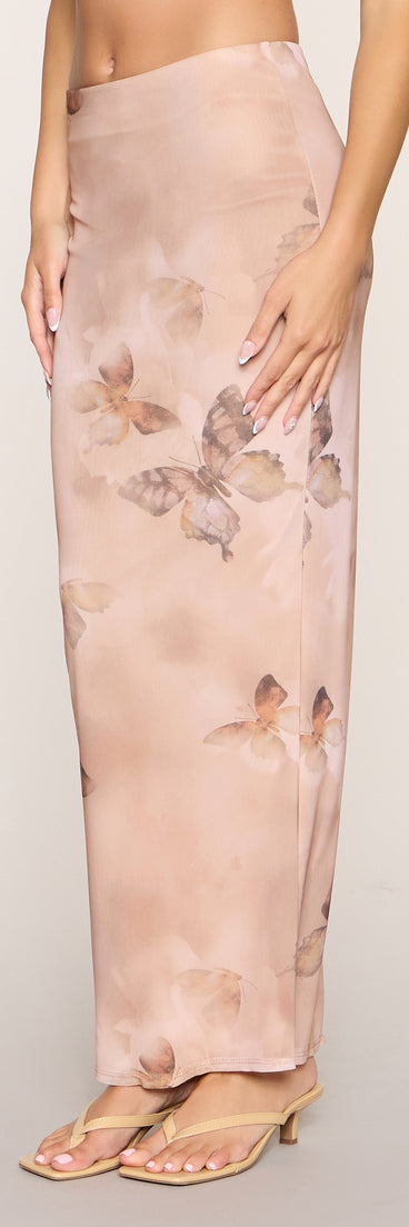 Butterfly Kisses Mesh Maxi Skirt