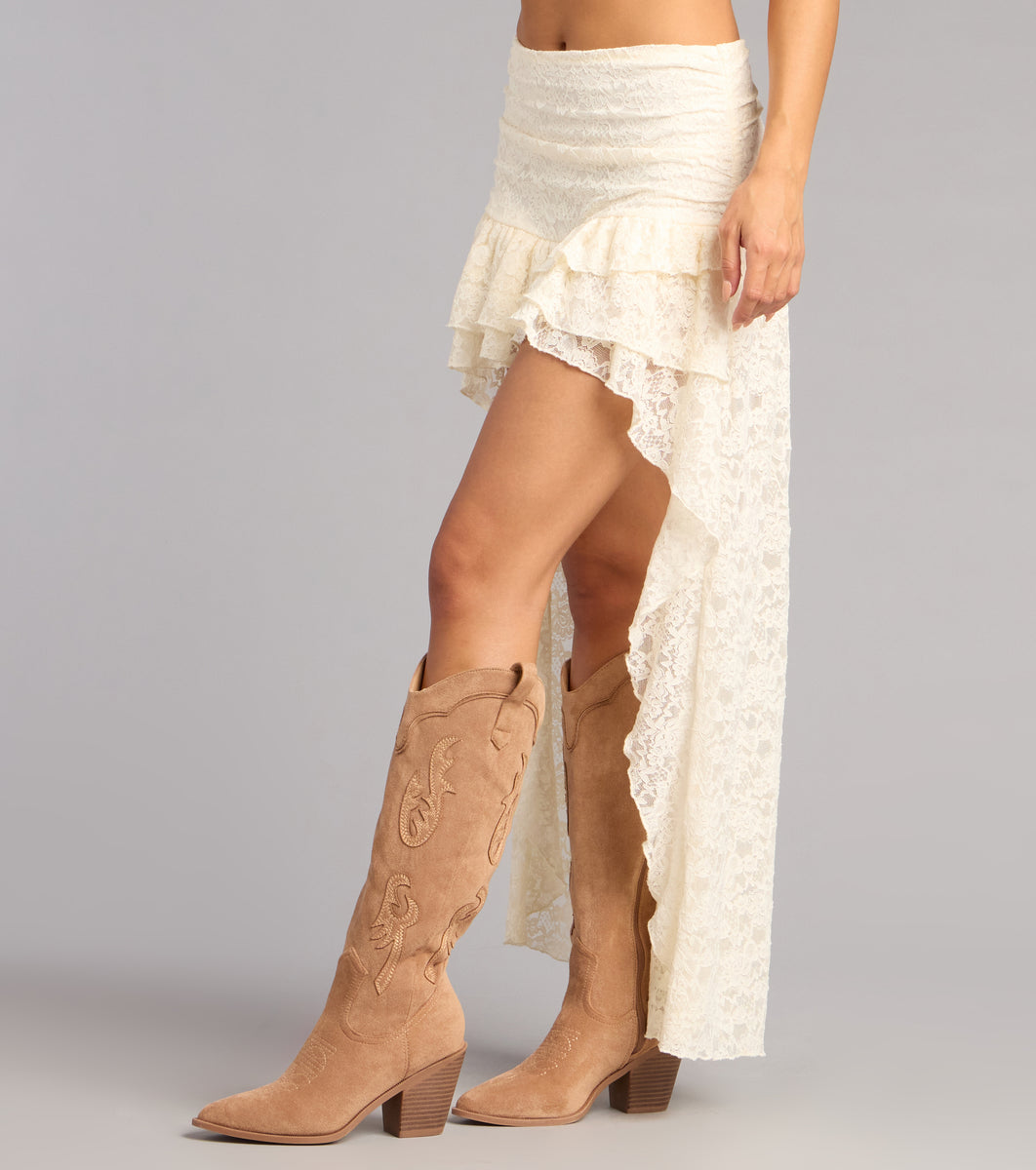 Boho Nights Lace High-Low Skirt & Windsor