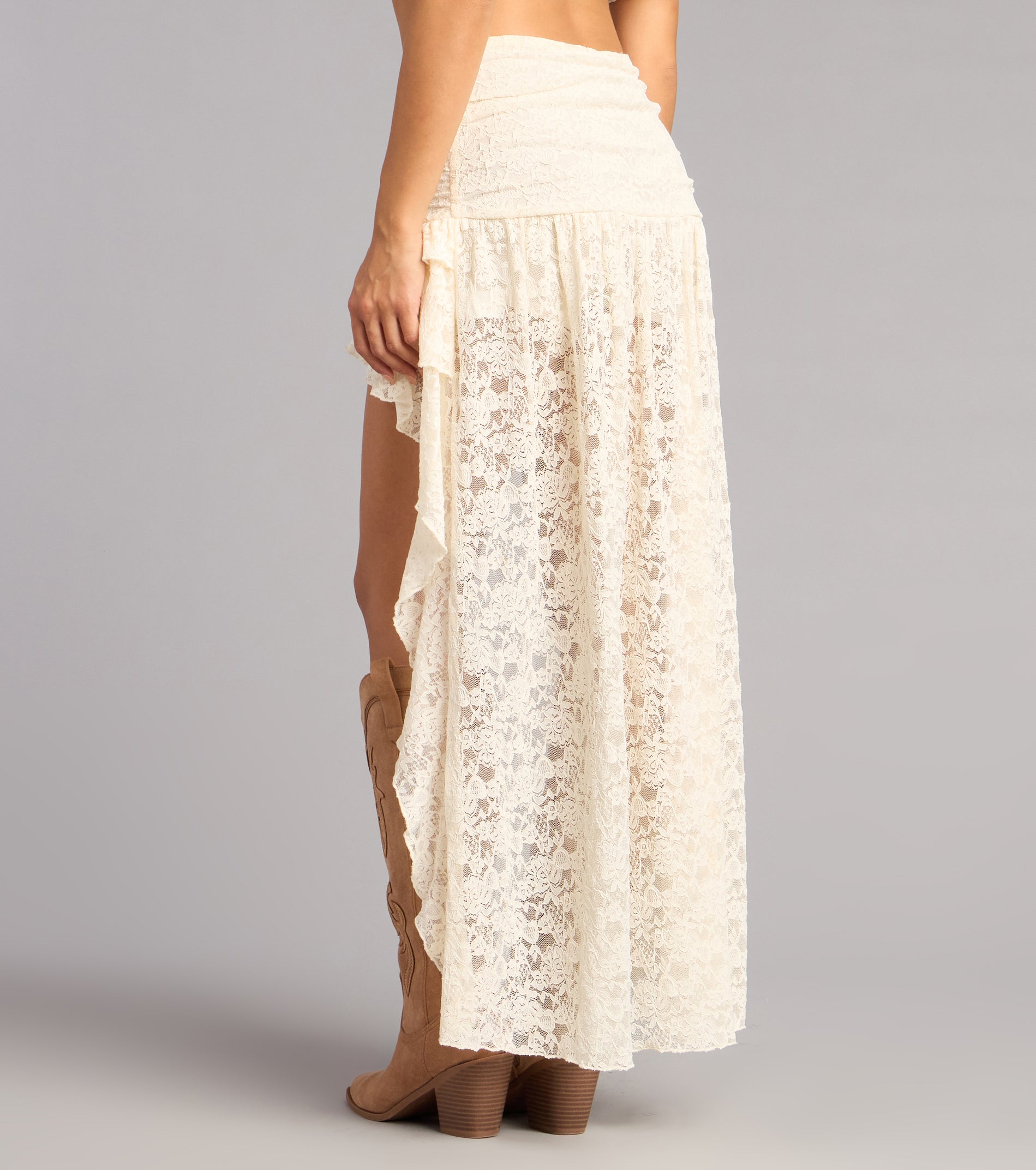 Boho Nights Lace High-Low Skirt | Windsor