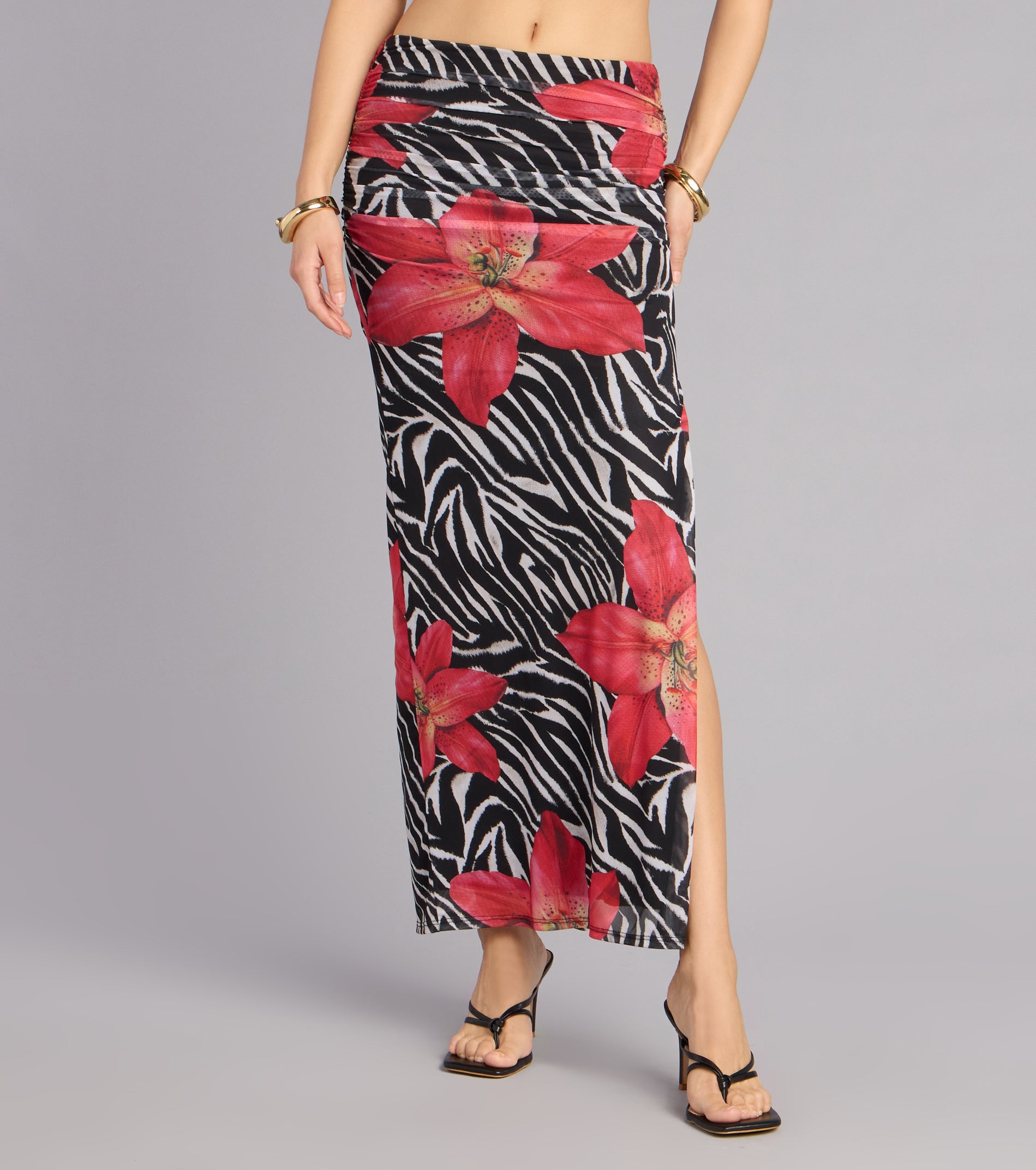 Wild Instinct Zebra Floral Skirt | Windsor Wild Instinct Zebra Floral Skirt | Windsor