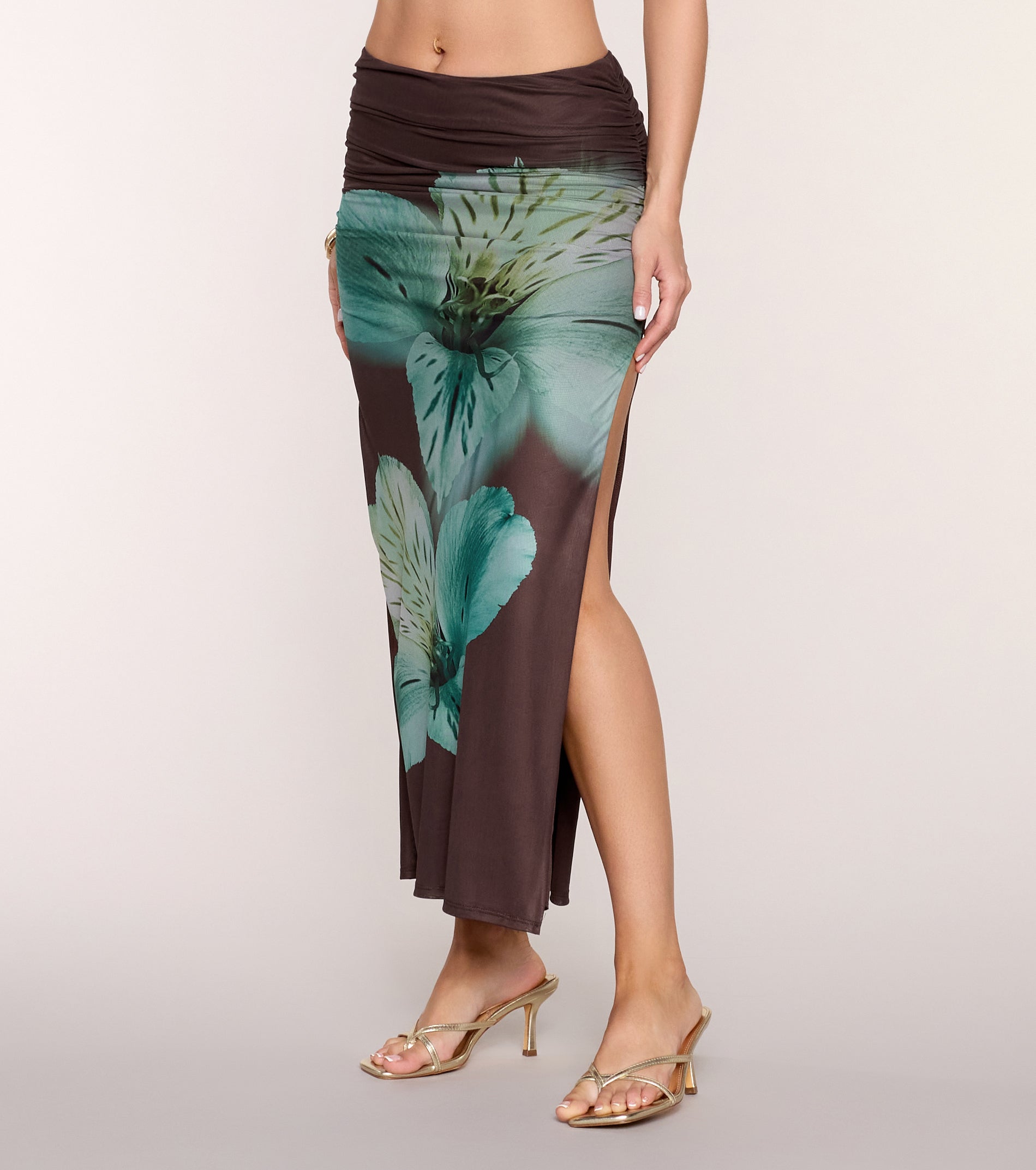 Vacay-Coded Tropical Floral Print Maxi Skirt | Windsor