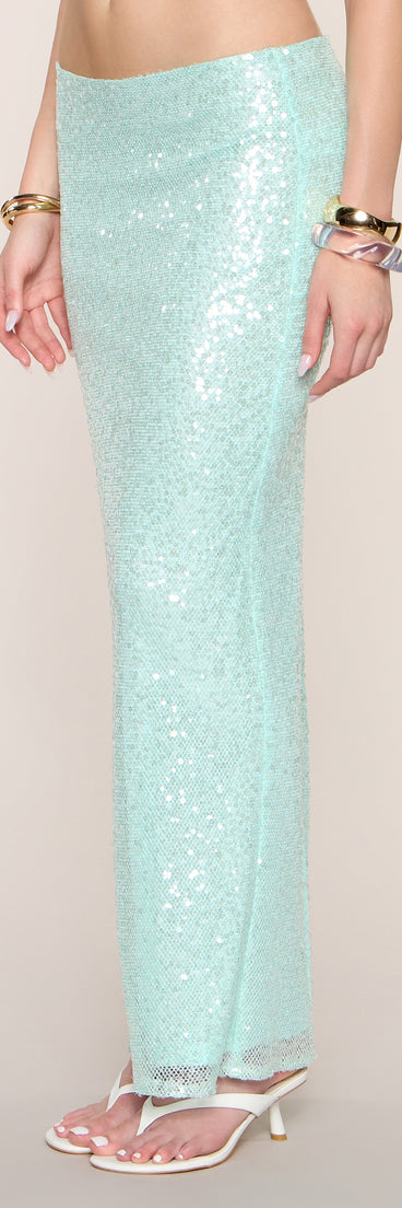 Instant Shine Sequin Maxi Skirt