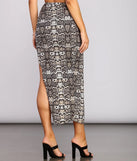 Snake Print Maxi Skirt
