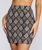 Seriously Snake Sequined Skirt