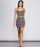 Seriously Snake Sequined Skirt