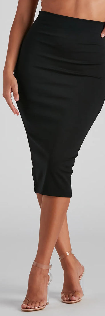Simplicity Fitted Midi Skirt