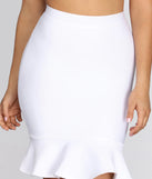 Ruffled Bandage Mini Skirt