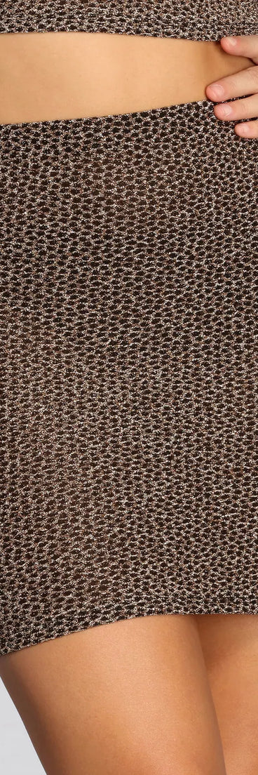 Glitz And Shimmer Mini Skirt