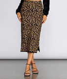 Live For The Leopard Print Midi Skirt