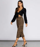 Live For The Leopard Print Midi Skirt