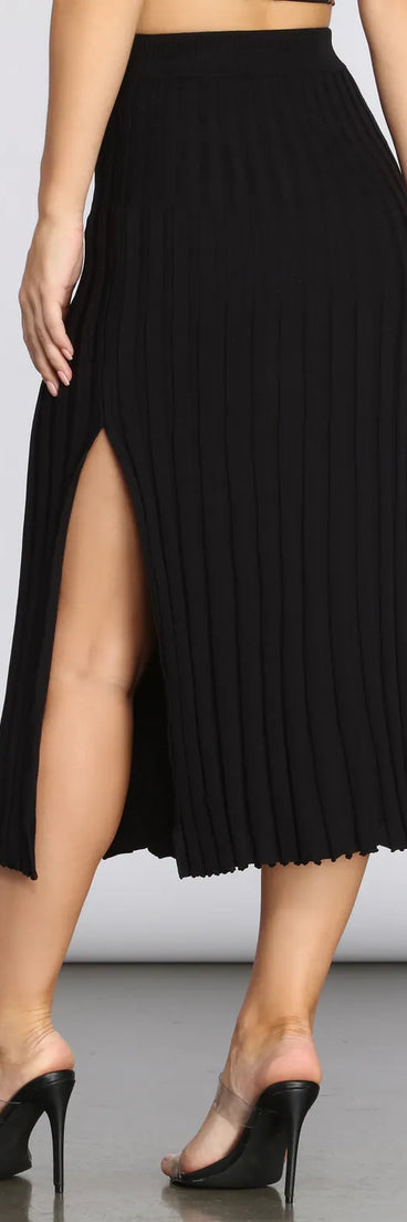 Mid-Length Sweater Skirt