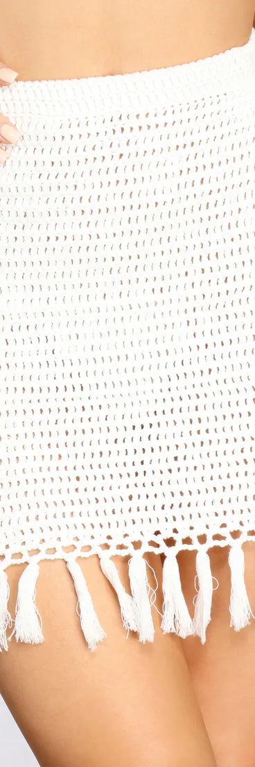 Effortless Boho Fringe Mini Skirt