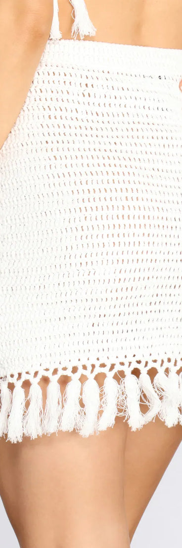Effortless Boho Fringe Mini Skirt