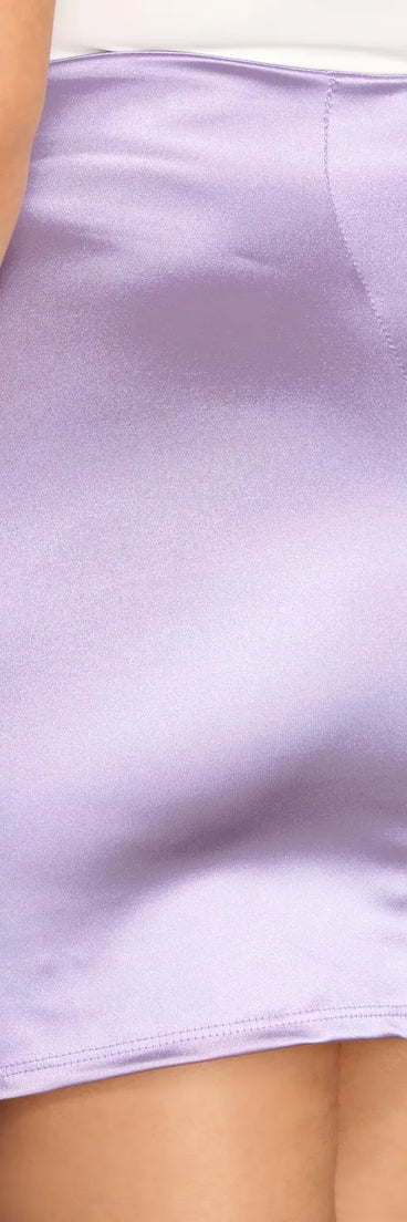 Side Slit Mini Skirt