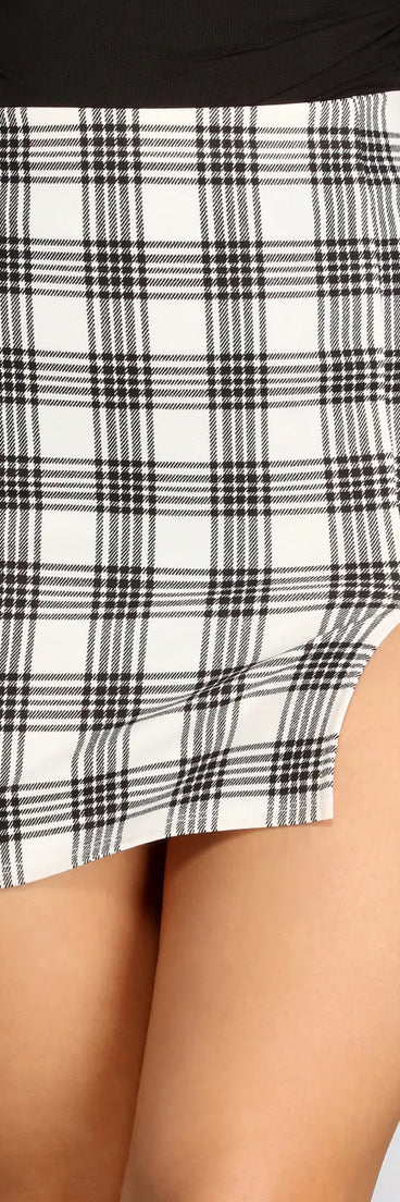 Check Yes Plaid Mini Skirt