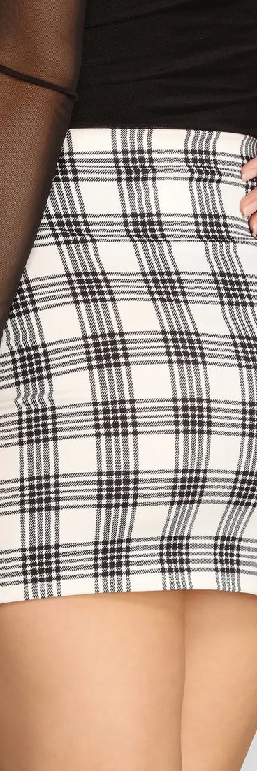 Check Yes Plaid Mini Skirt