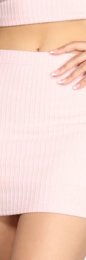 Ready For My Close Up Textured Mini Skirt