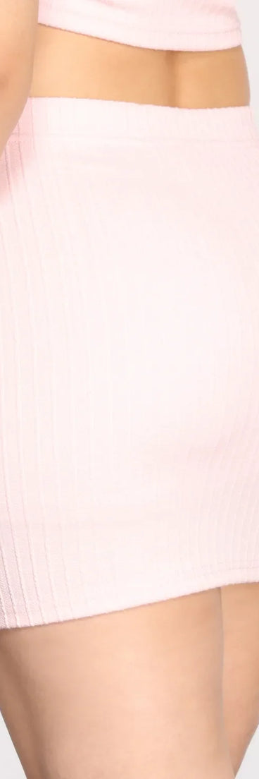 Ready For My Close Up Textured Mini Skirt