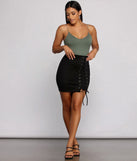 Lovin' The Look Lace-Up Mini Skirt