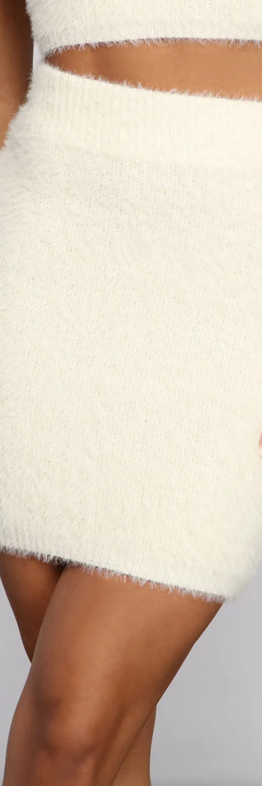 Trendy Babe Knit Mini Skirt