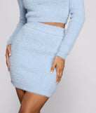 Eyelash Knit High Waist Mini Skirt