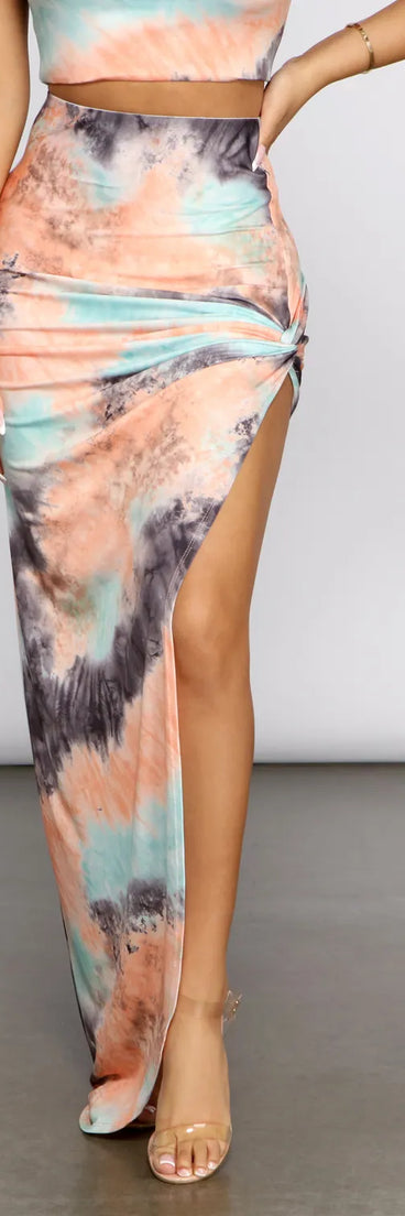 Trendsetting Stunner Tie-Dye Maxi Skirt