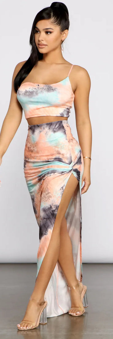 Trendsetting Stunner Tie-Dye Maxi Skirt