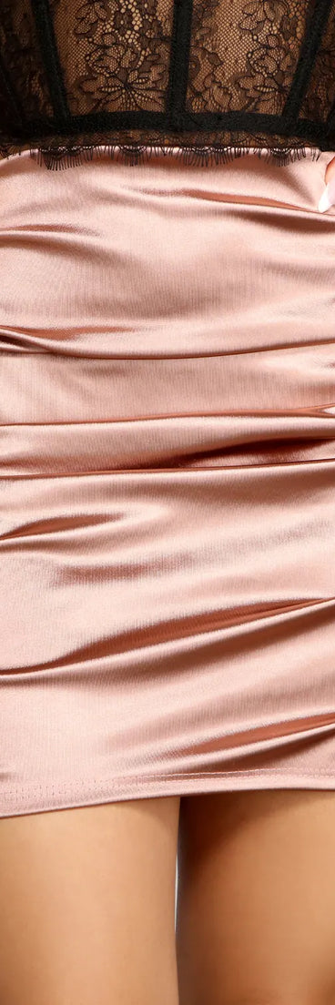 All About You Ruched Mini Skirt