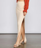 High Slit Maxi Knit Skirt