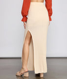 High Slit Maxi Knit Skirt