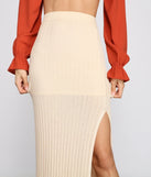 High Slit Maxi Knit Skirt