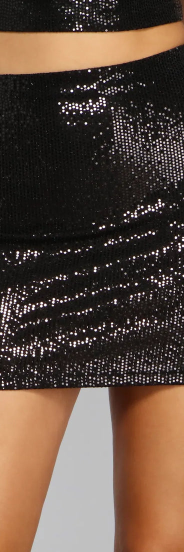 Sassy Sequins High Waist Skirt