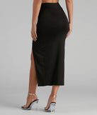 Basic High Slit Midi Skirt