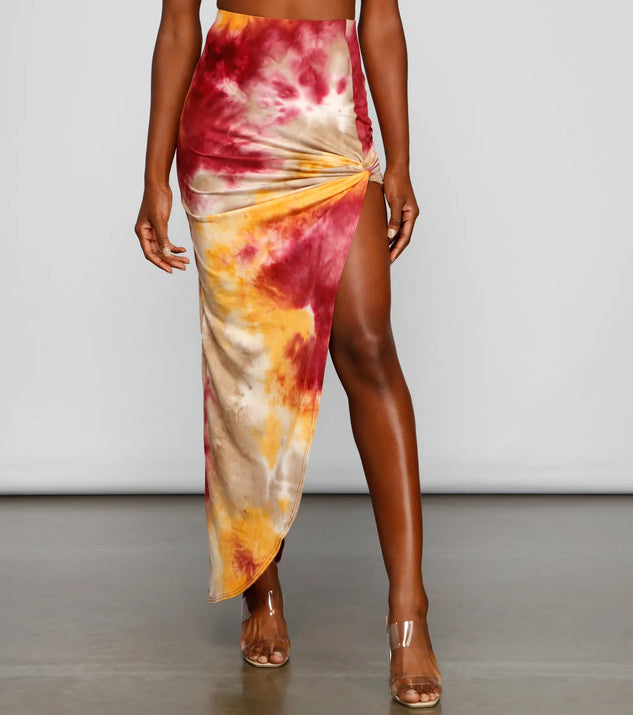 Golden Hour Tie-Dye Maxi Skirt